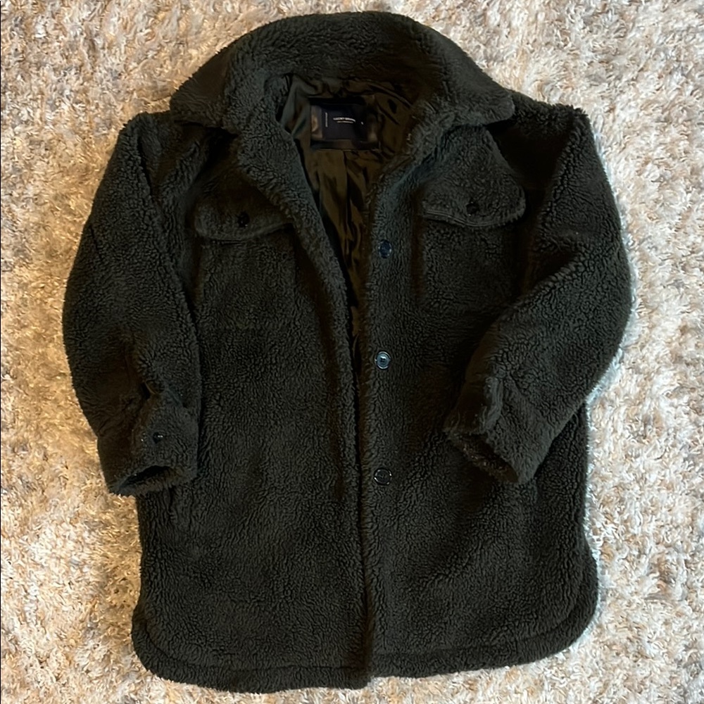 Lucky Brand Dark Green Sherpa Jacket